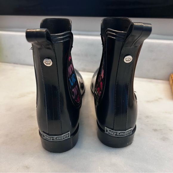 Juicy Couture Women's Rain Boots, Booties, Size 9, Excellent Condition, Black - Picture 4 of 9